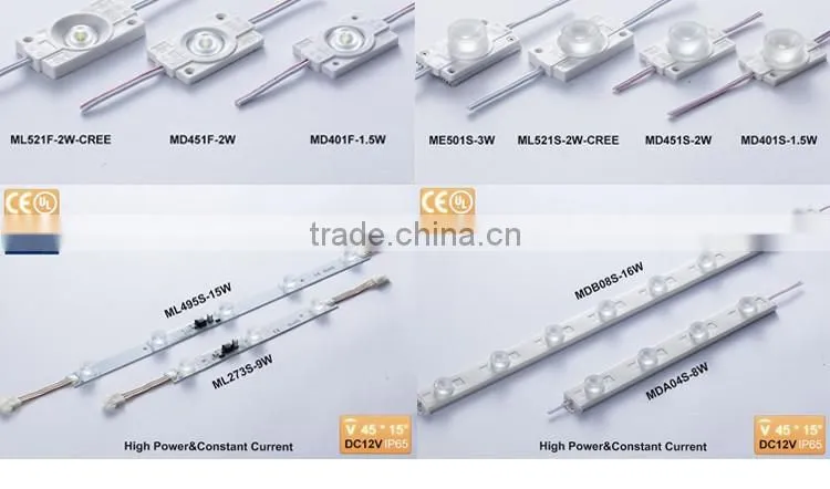 3W SMD5050 LED injection modules High Power modules LED DC 12V with PMMA Lens IP 68 outdoor for light box