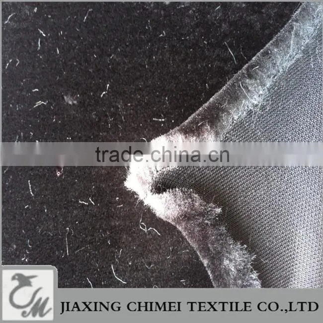 pile length 8mm black faux fur for coat