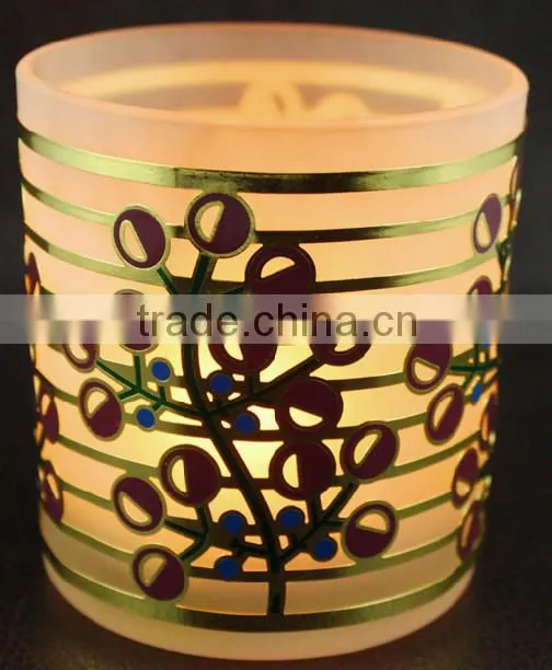 Hot sale decorative flower metal candle holder for festival