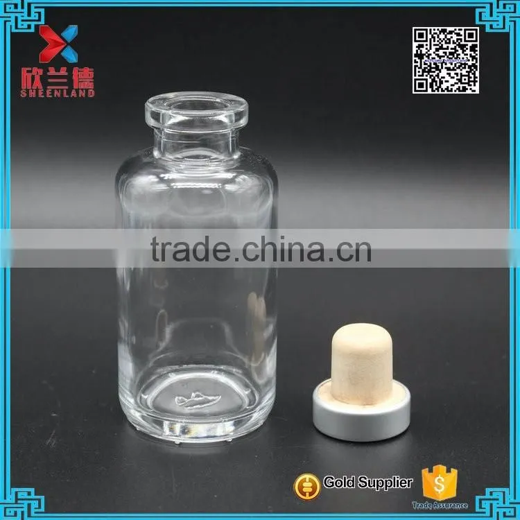 cylinder glass aroma diffuser bottles with cork and reed sticks 120ml