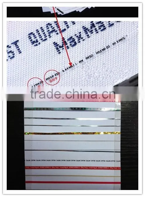 Professional laser printed holographic garment woven label