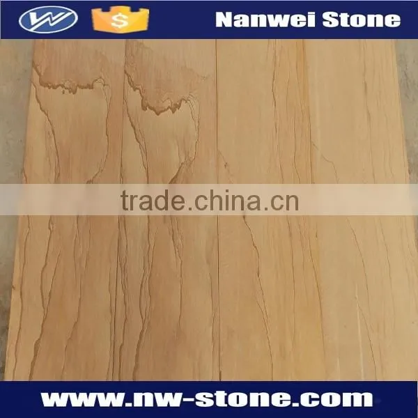 Yellow / Beige Sandstone,Bush Hammered Surface Finishing and Sandstone Type Mint Sandstone