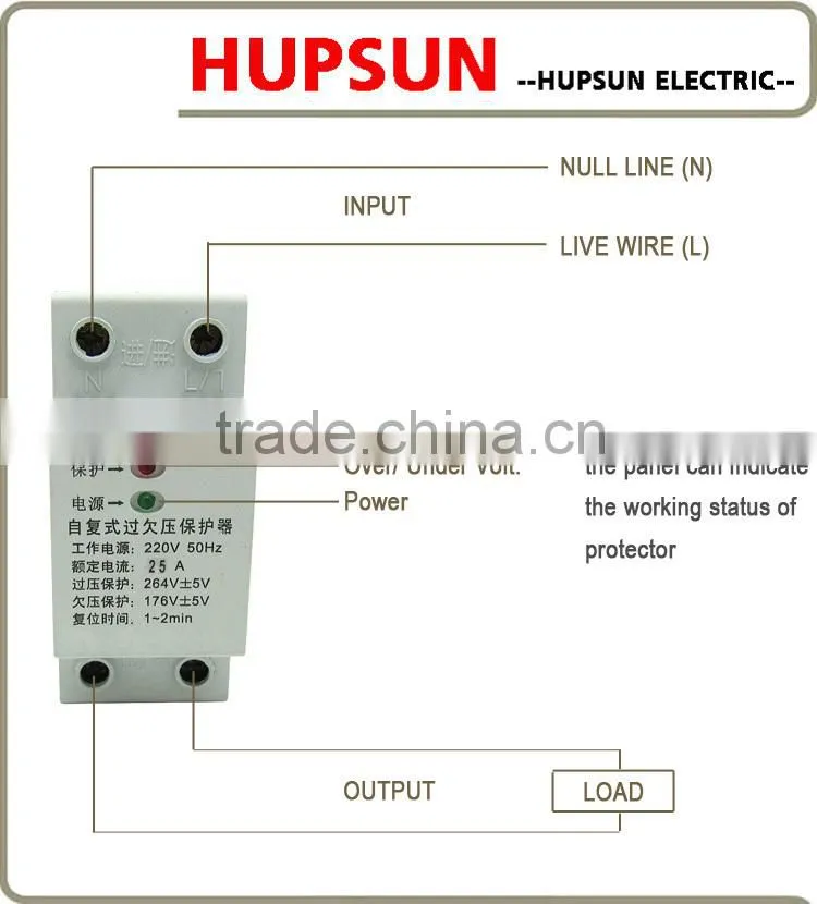 New product household full automatic over voltage under voltage protector