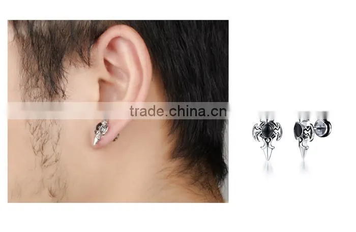 Latest wholesale 316L stainless steel earring for men