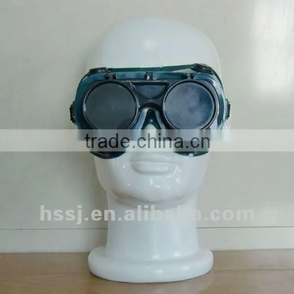 2016 green welding goggles flip-up lens economic PC lens eye protection welding goggle for sales