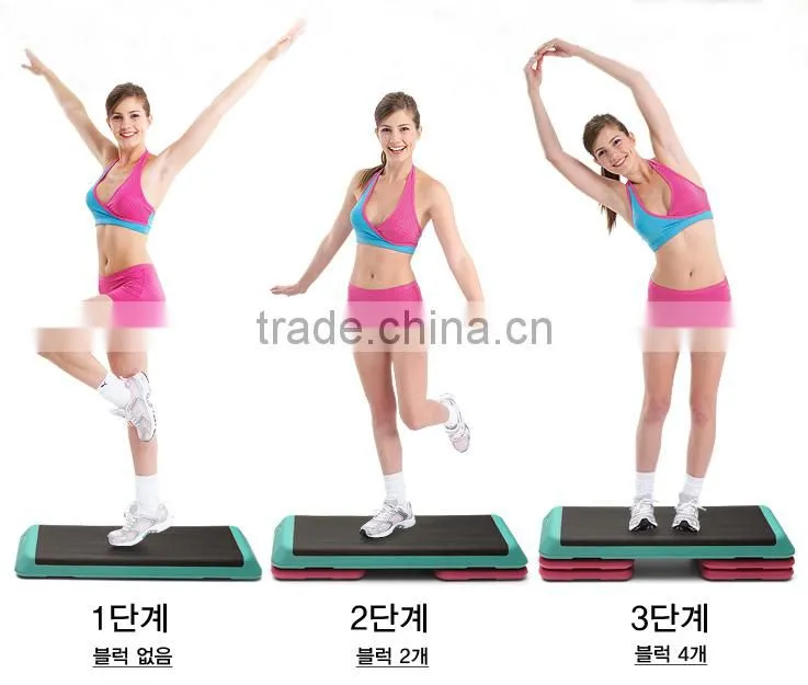 Club-Shaped Aerobic 3 Step Box/ Gym Equipment/ Rack