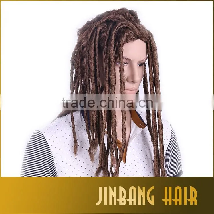 2016 new style fashionable factory cheap wholeasale price synthetic hair dreadlock wig for black man