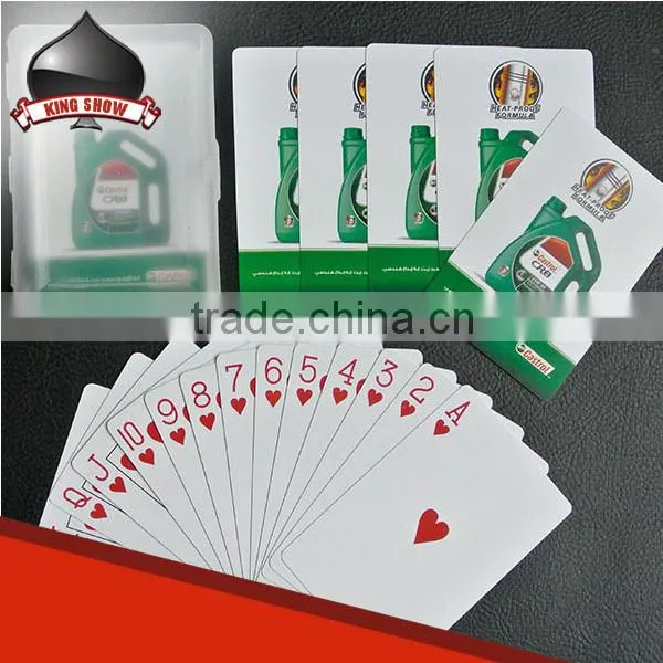 High end poker poker cards plastic with custom logo