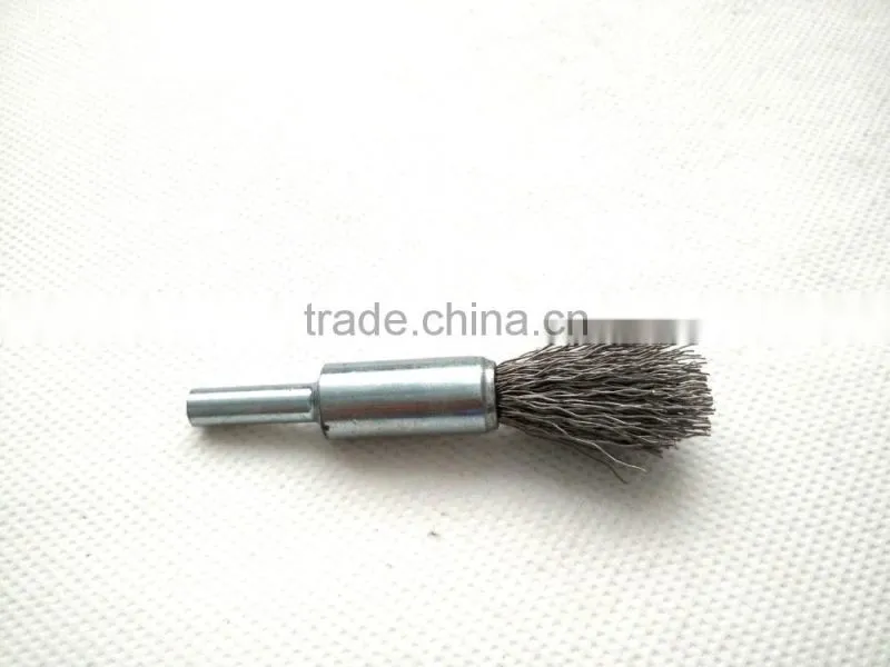 pointed crimped wire end brushes, diameter 16mm
