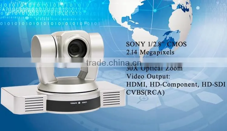 30x zoom visca 1080i optical CCTV video conferencing camera