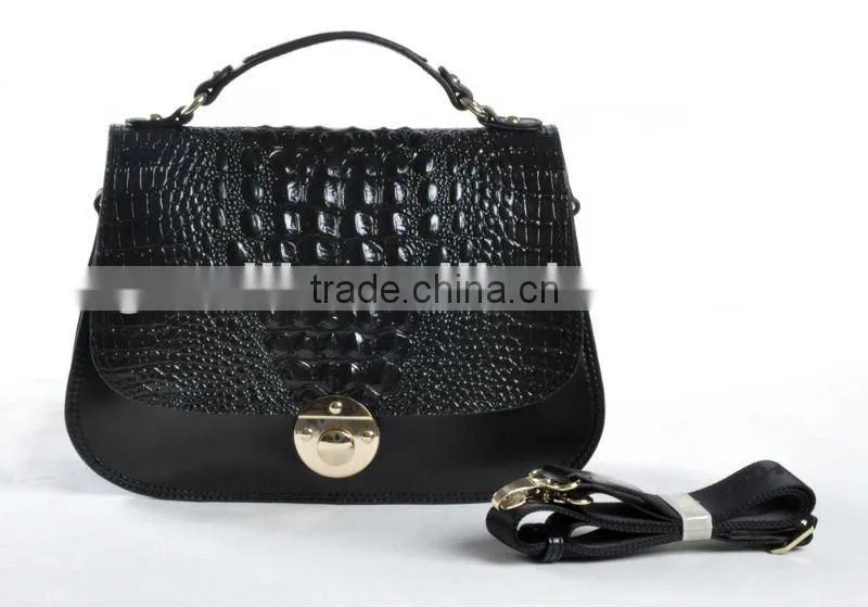 New arrival! Croco Portable flap bags fashion design leather handbags 2012