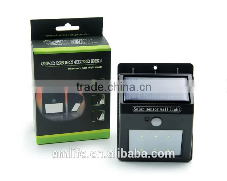 6pcs LED Solar Motion Sensor Waterproof triangle garden wall light