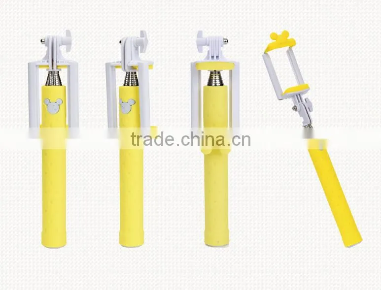 2015 Wholesale Wireless Bluetooth Control Selfie Stick Monopod Selfie Stick