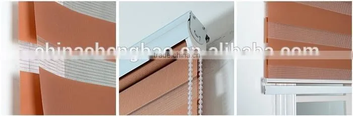 Home decor zebra wide fabric aluminum tube spring roller blind