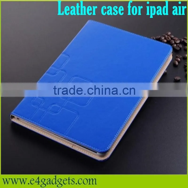 Wholesales High Quality luxury PU Leather flip Case for ipad air smart case