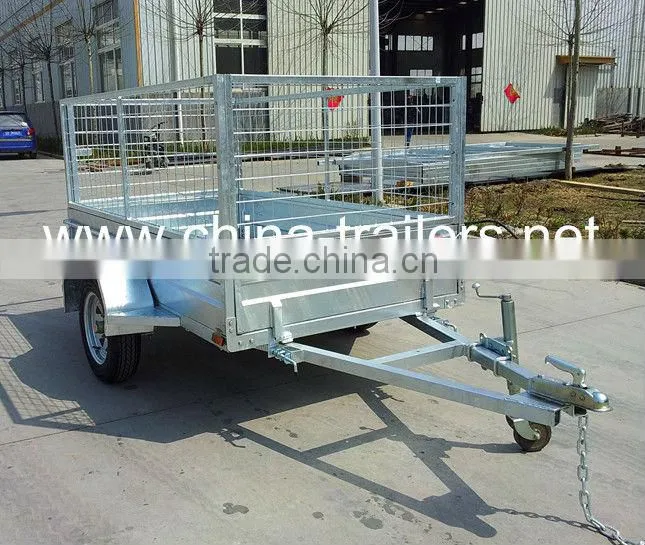 7X4 Galvanized Cargo Box Trailer Single Axle