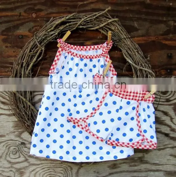 (CS832#white)girl summer outfit 2pc short sets with polka dot printing woven short sets