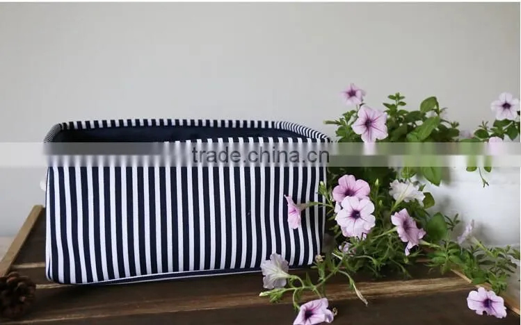 YIWU RODA 100% Canvas fabric flax handle foldable storage box