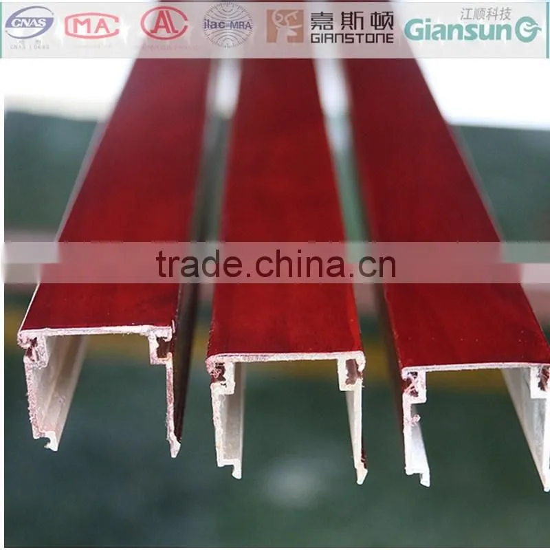 American cherry purplish red seal coated aluminium windowdoor and sections/ aluminium extrusion profiles for the window and door