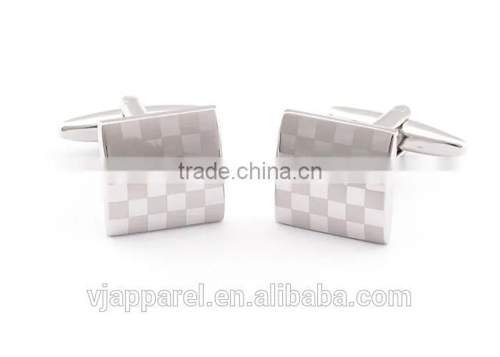Silver Checkered Flag Cufflinks