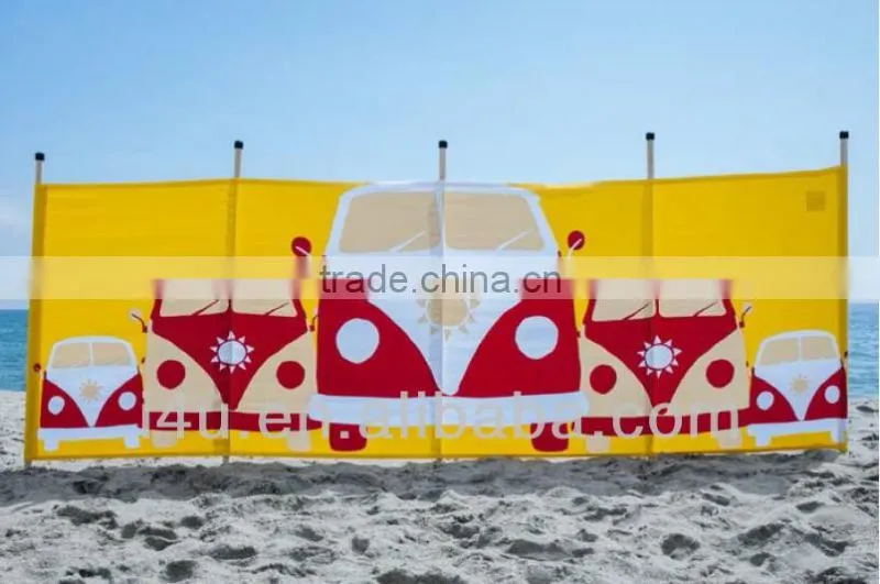 PLAIN WIND BREAKS for wholesale Logo printed steel tipped beach wind break