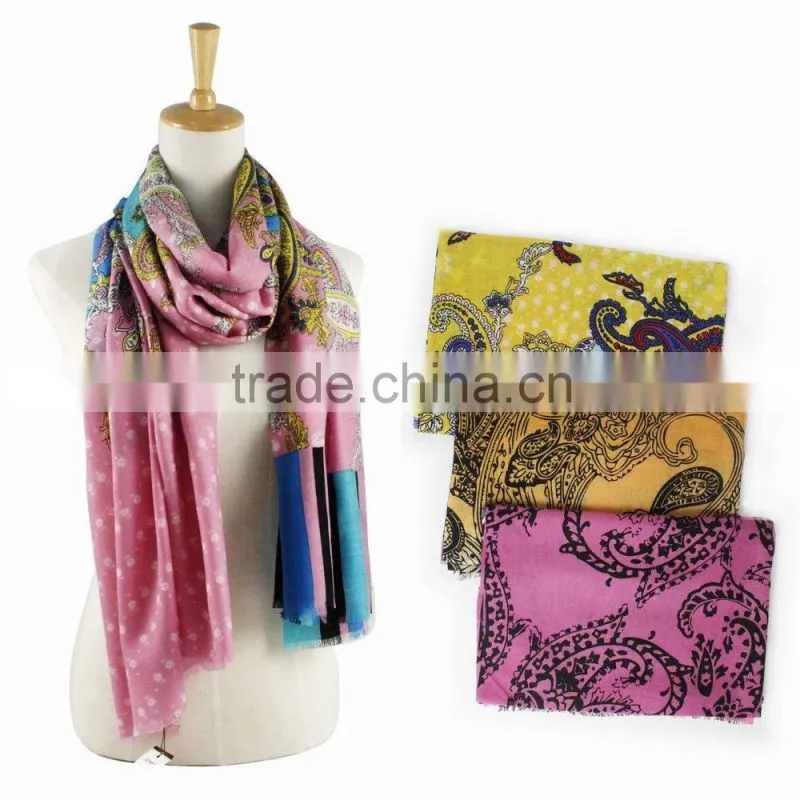 2016 New design 34%Silk 43%Wool 23%cashmere Jacquard scarf Pashmina shawl