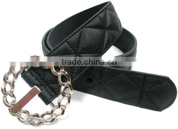 (ZY-20549) unisex black wide belt,guangzhou leather belts factory