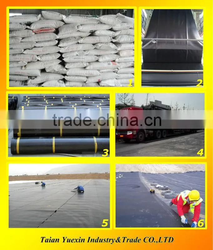 fish farm pond liner black smooth hdpe geomembrane