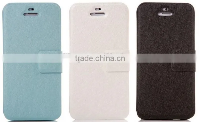 High Quality Flip Leather Case Cover For iPhone 5&5S With Multi Colors