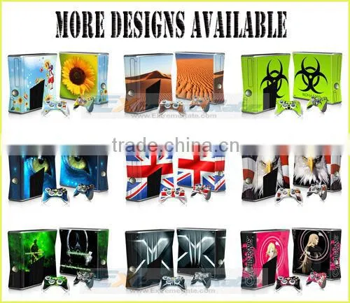 For Xbox 360 Slim Console Controller Vinyl Decal + 2 New Controller Skins For Xbox 360 Controller Skin