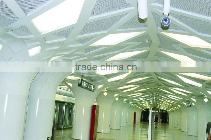 ACEBOND Good Technology perforated aluminum metal curtain wall carved station