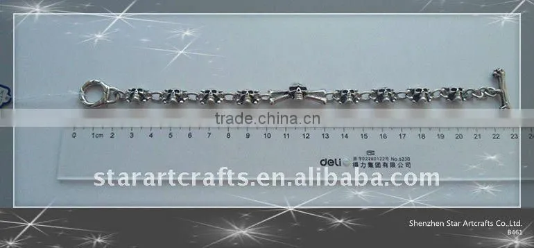 B461 Most popular pure 316l stainless steel skull bracelet