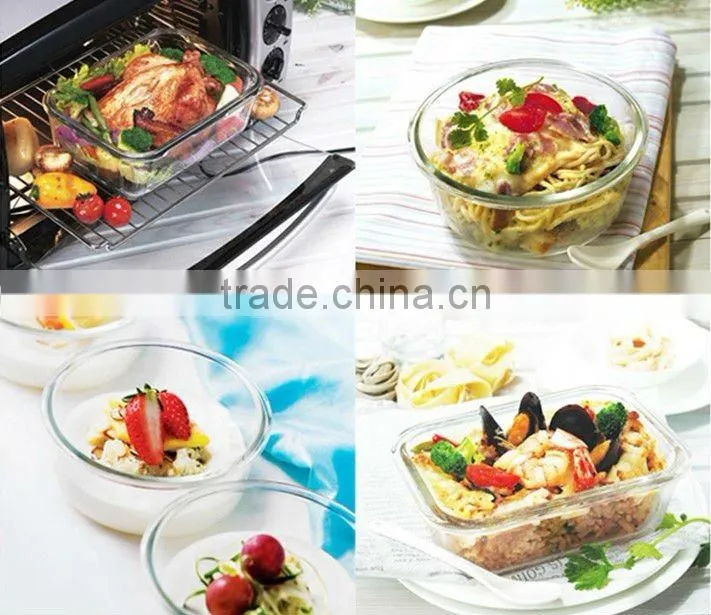 Competitive price pyrex glass lock food container