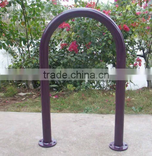 Floor-mounted metal bike parking rack
