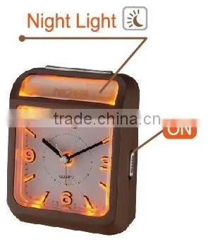 Night touch Light LED Quartz Alarm clocks for eldly