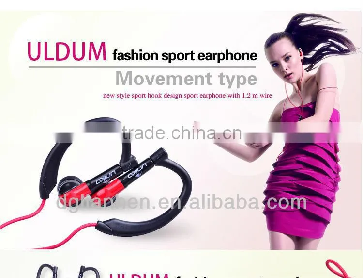 ULDUM brand with microphone wholesale braided cable earphone