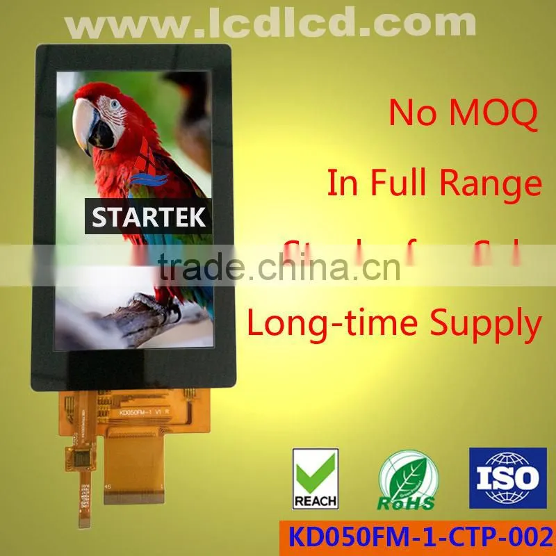 5.0 inch capacitive screen panel 480*854, ILI9806E,3SPI+16/18/24bit RGB interface, high brightness,full viewing angle IPS LCD