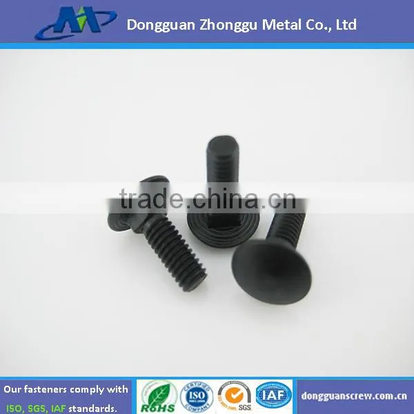 Carbon Steel philips flat Head Machine Screw with black zinc coating