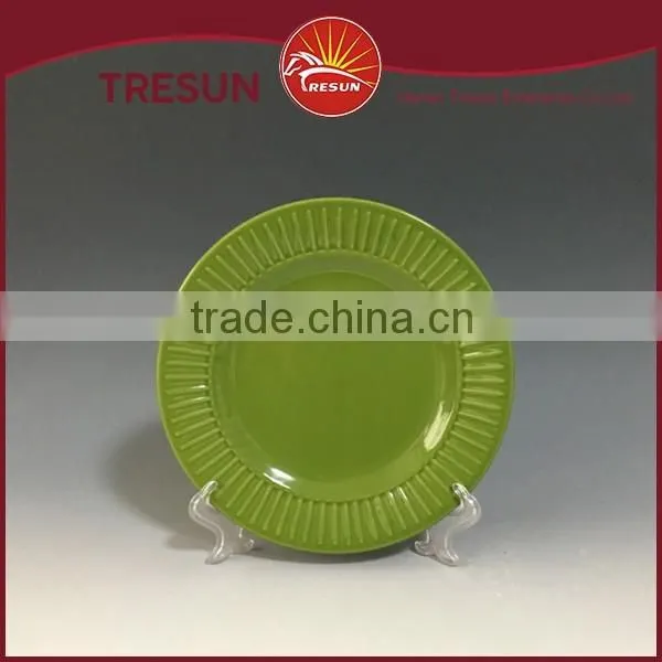 stoneware embossing plates, ceramic solid color glaze plates