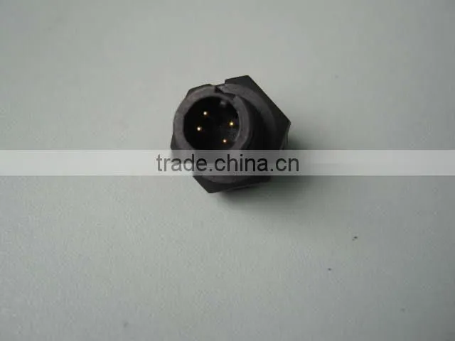 Mini 4 pin panel mount with male pin waterproof connector