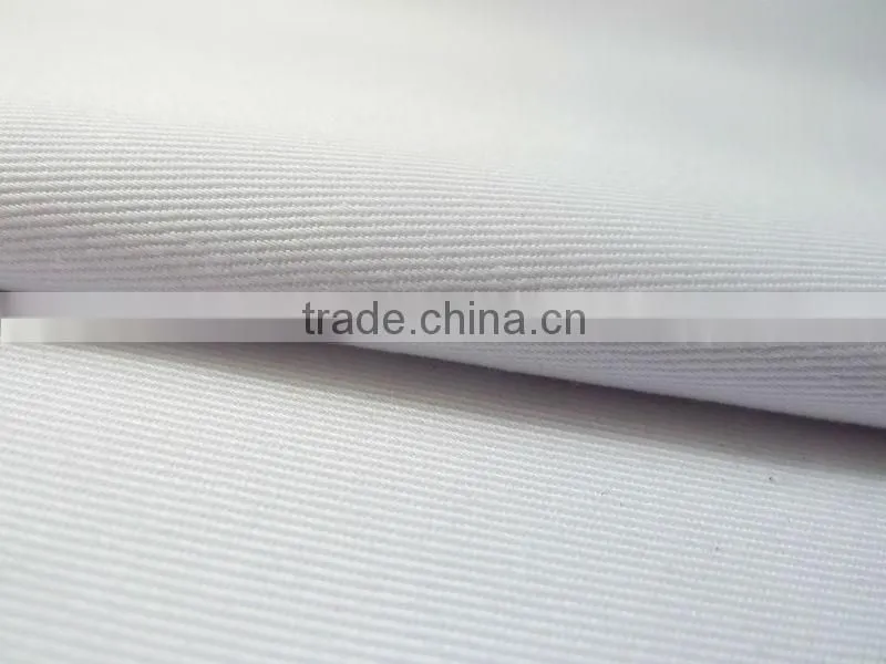 Blend poly/cotton cheap white fabric