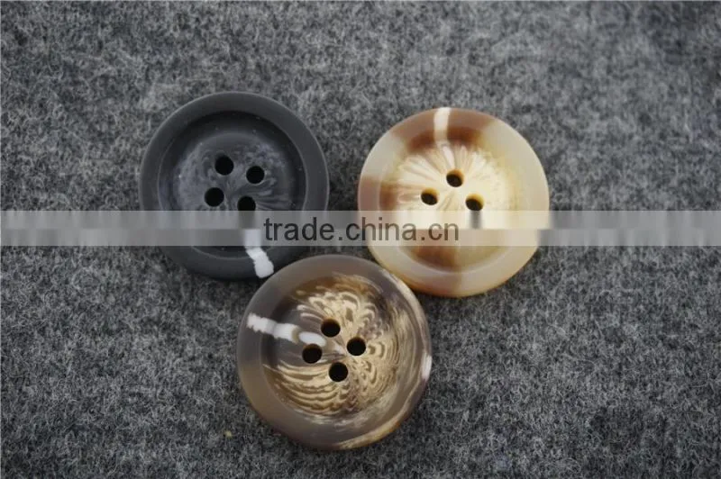 chinese wholesale horn 4-holes resin button for garment accessories