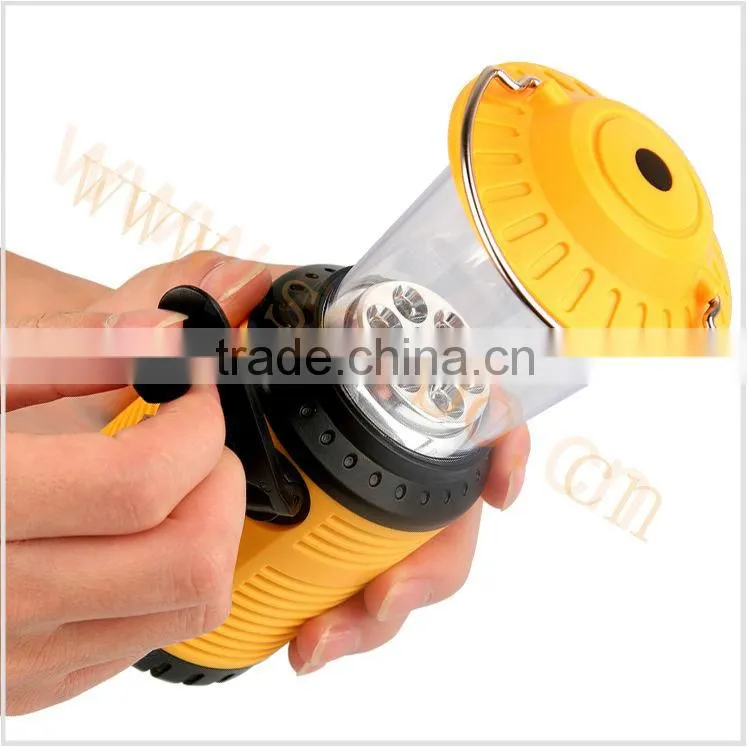 Emergency Hand Cranking LED hand lamp lantern for camping , hiking