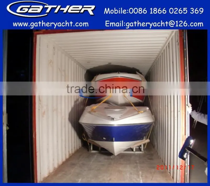 2014 hot sale 5.5m fiberglass cuddy cabin boat