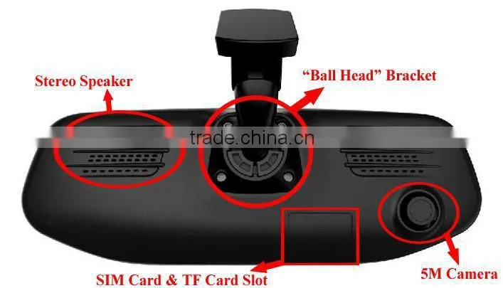 car rearview mirror gps navigation system with wifi