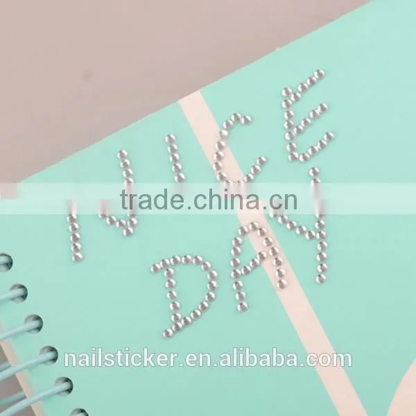 Custom high quality bling letter rhinestone sticker sheets 3d acrylic self-adhesive sticker glitter letter diamond sticker