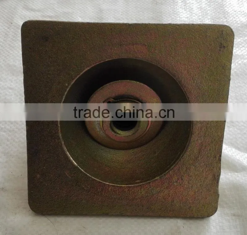 square swivel wing nut with plate for tie rod