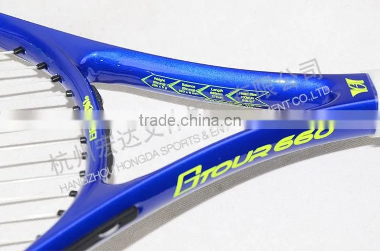 GTour 660 good design aluminium &carbon tennis racket professional player/tennis training equipment/racquet