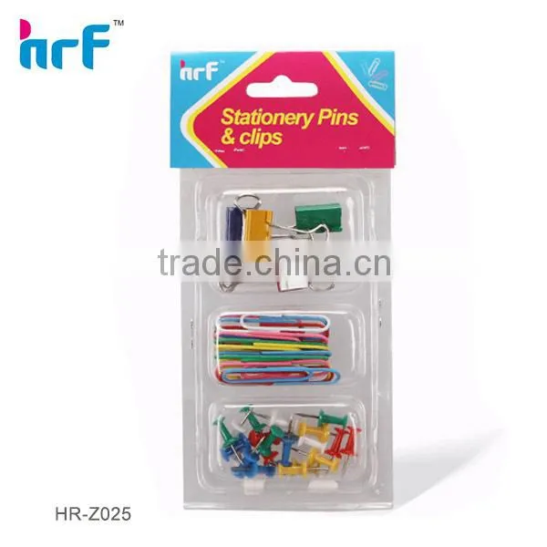Colorful Metal Binder Clip Set with Bookmarks