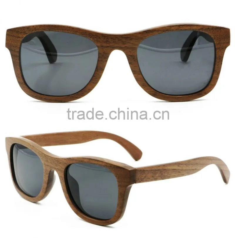 2016 latest designer high quality 100% natural OEM cat3 UV400 US wood sunglasses